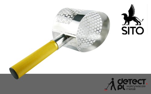 Sito Sand Scoop plażowe z rączką 15 cm